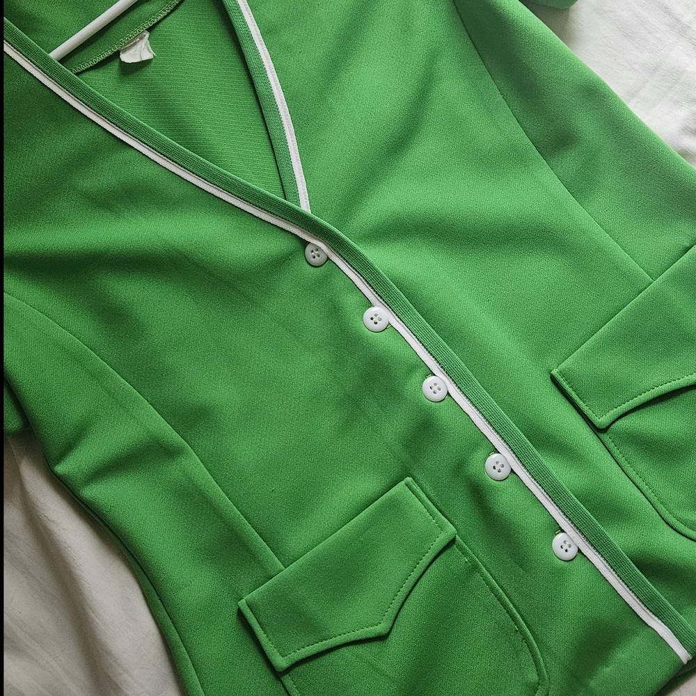 Vibrant Green Button-Up Cardigan